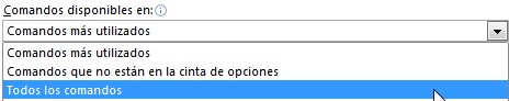 Todos los comandos de Outlook 2010