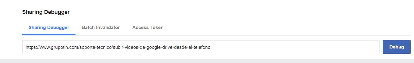 Facebook Debugger Tool